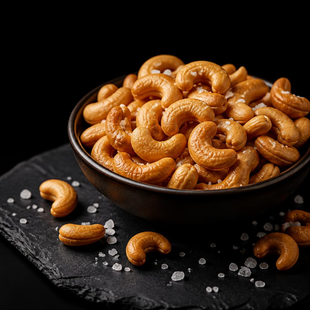 Salted roasted golden cashew nuts
