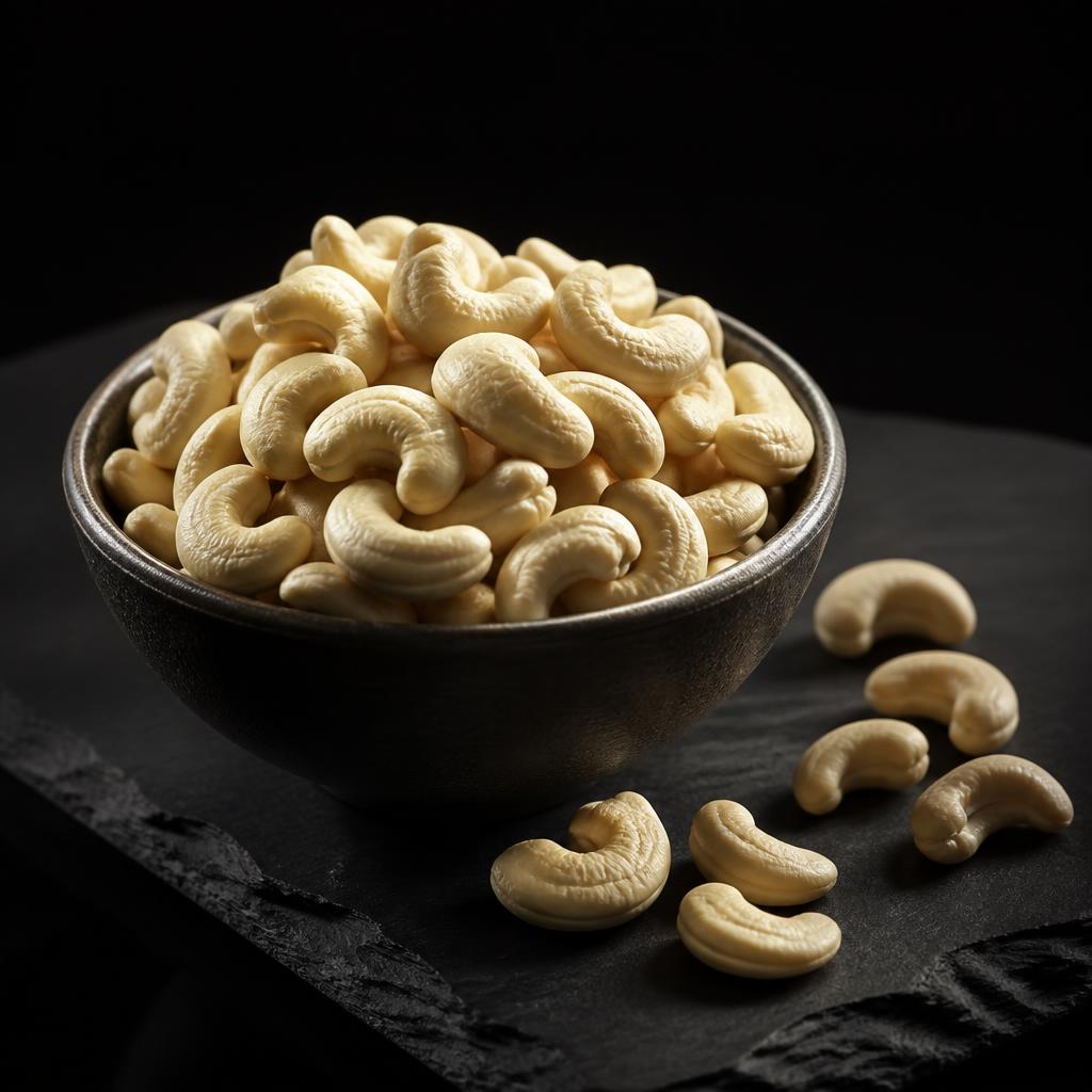 W320 grade white whole cashew kernels